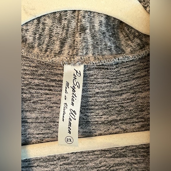 Plus Size Open Front Long Sweater Cardigan 2X - Picture 4 of 9